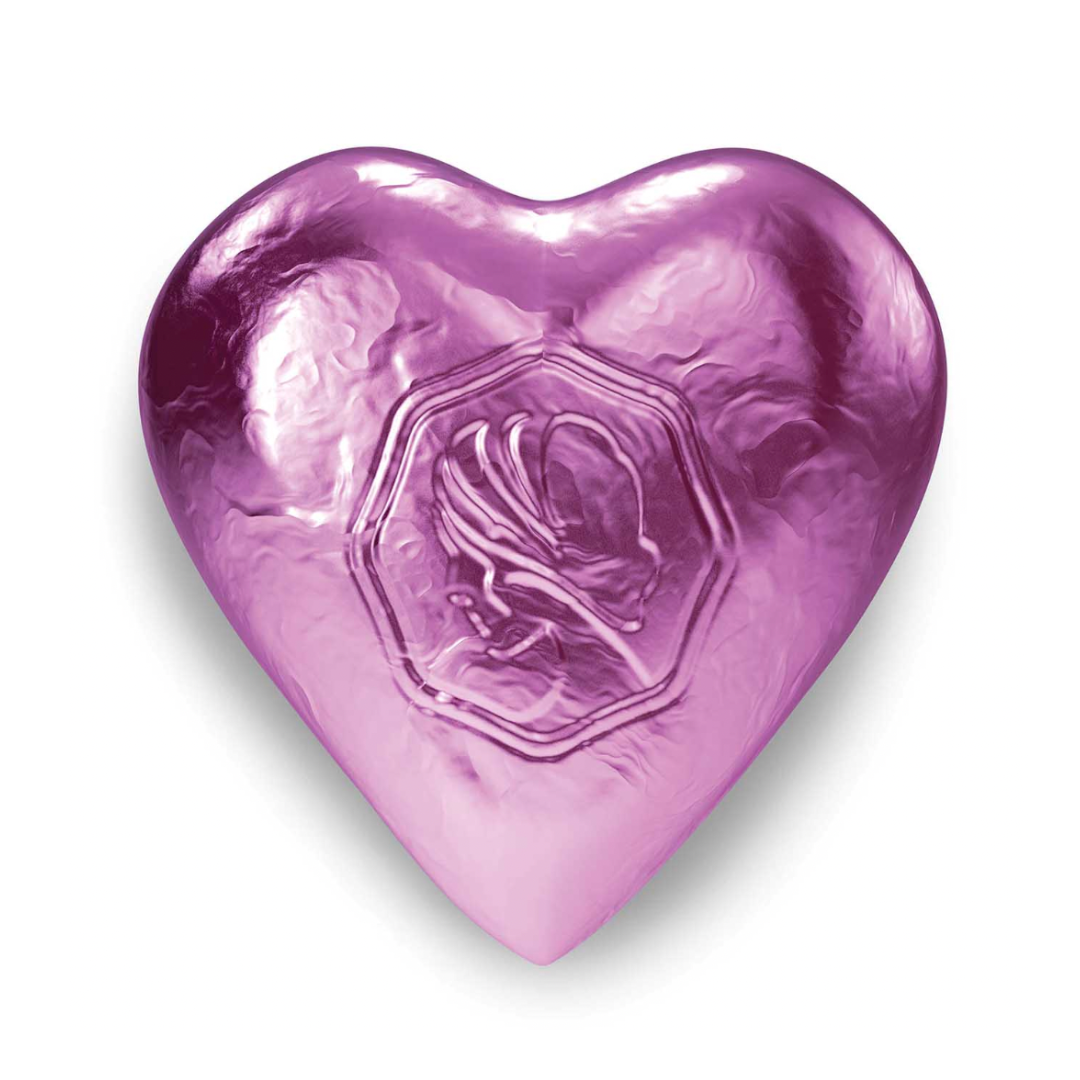 Milk Chocolate Hearts In Pink Foil - Pink Lady