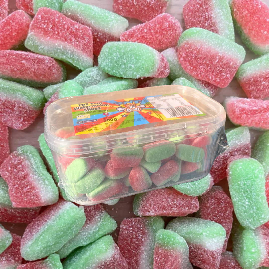 TNT Sour Watermelon Slices Tub 300g