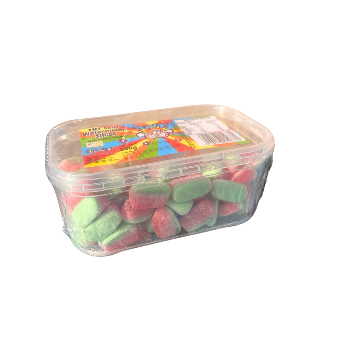 TNT Sour Watermelon Slices Tub 300g