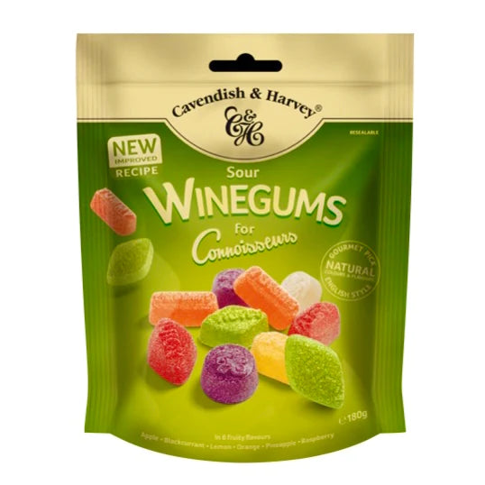 Cavendish & Harvey Sour Winegums for Connoisseurs 180g