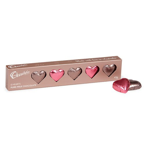 Chocolatier Milk Chocolate Hearts 45g - Pink & Mocha