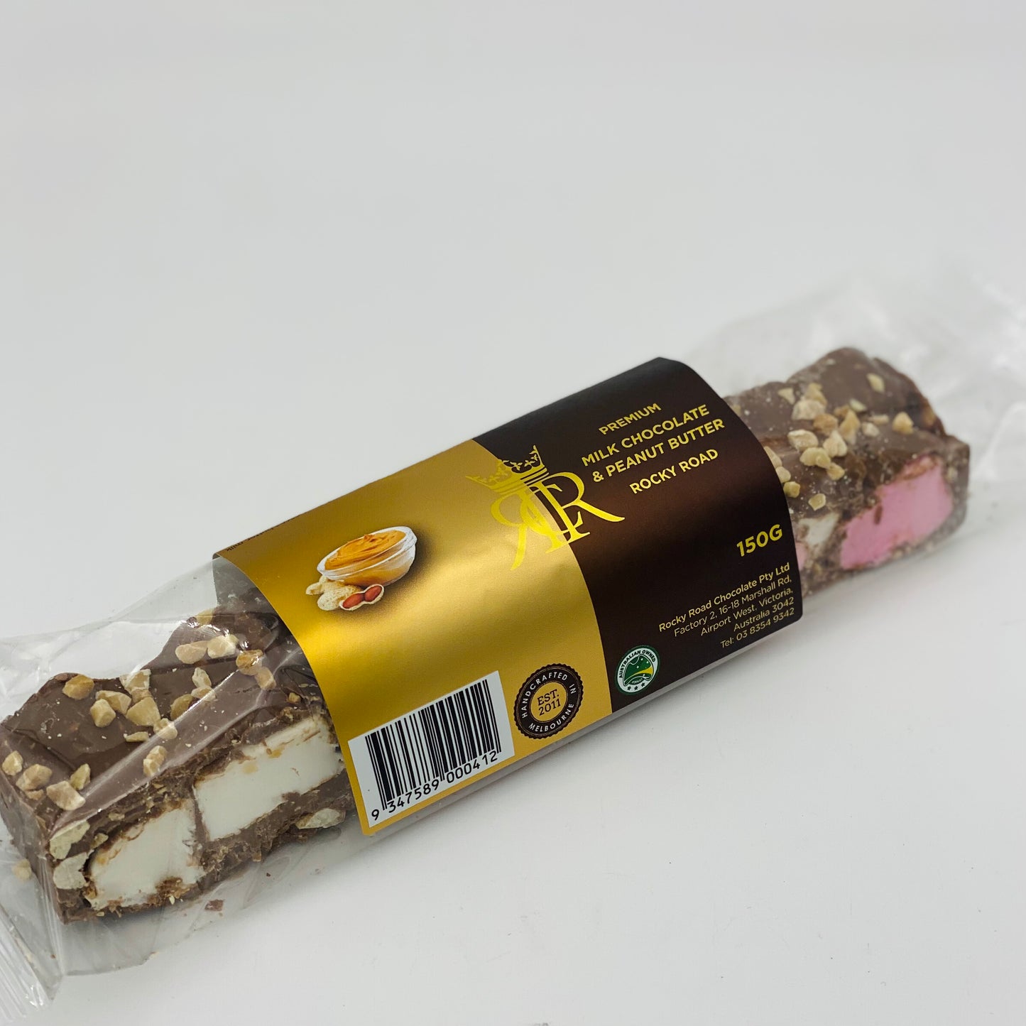 Premium Milk Chocolate and Peanut Butter Rocky Road 150g