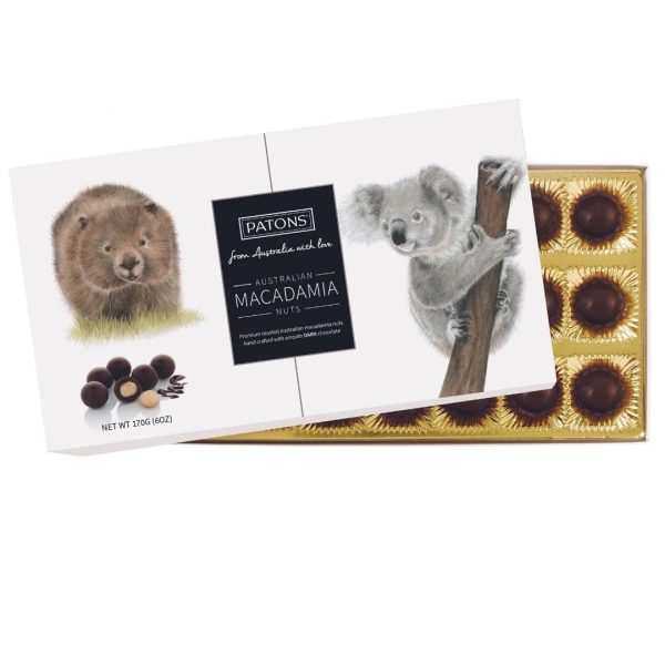 Patons Dark Chocolate Macadamia Australian Animals 170g