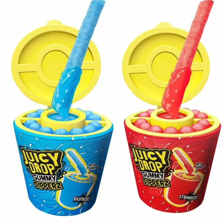 Juicy Drop Gummy Dip 'n Stix / Strawberry Watermelon 96g