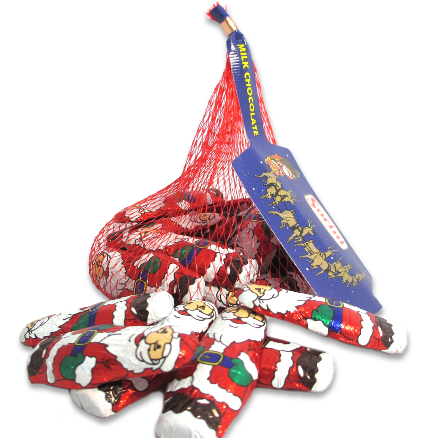 Mini Chocolate Santas - 75g Bag