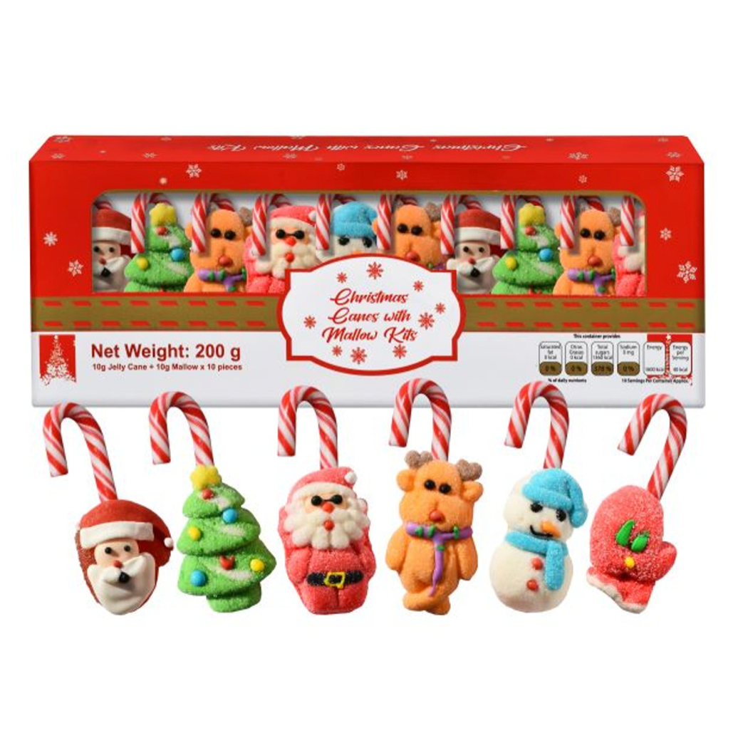 Christmas Canes with Mallow Kits 200g