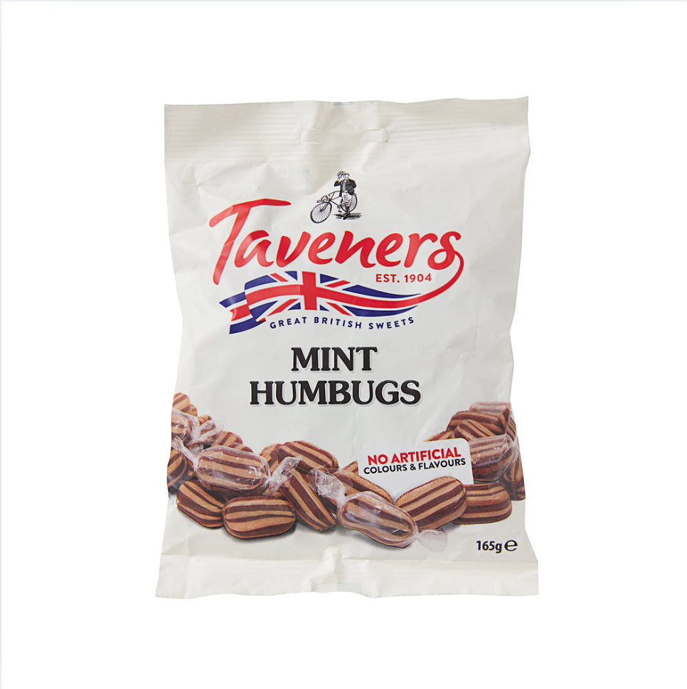 Taveners Mint Humbugs 165g