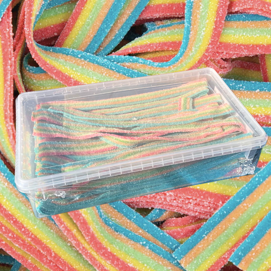 TNT Sour Straps Multicolour Large Tub 1.68kg / 200 straps