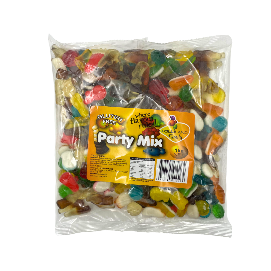 Lolliland Gummy Party Mix - 1kg Bag