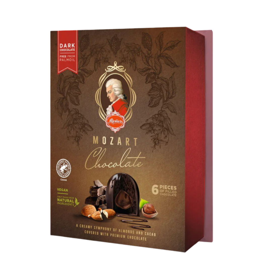 Reber Mozart Kuglen Marzipan Dark Choc / 6 piece