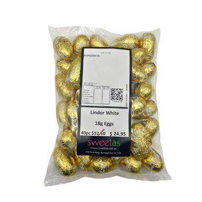 Lindor White Chocolate Easter Eggs - 40pce