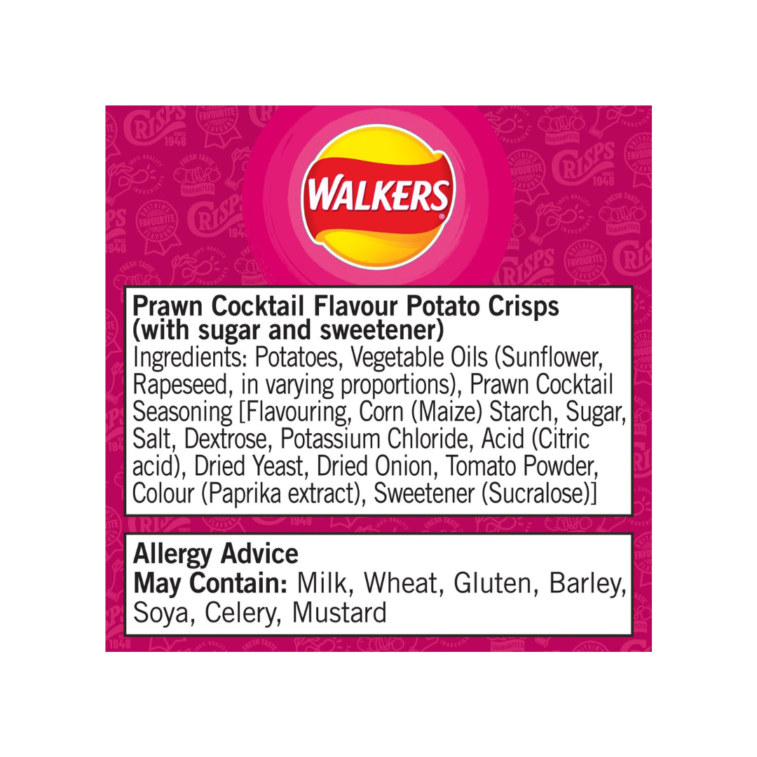 Walkers Crisps Prawn Cocktail - 32.5g