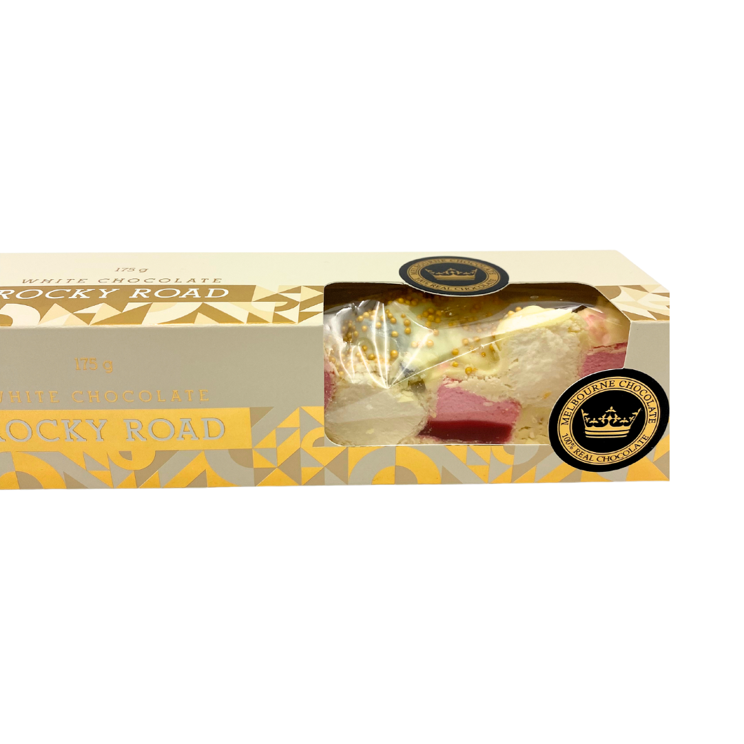 Melbourne Chocolate Christmas White Chocolate Rocky Road - 175g