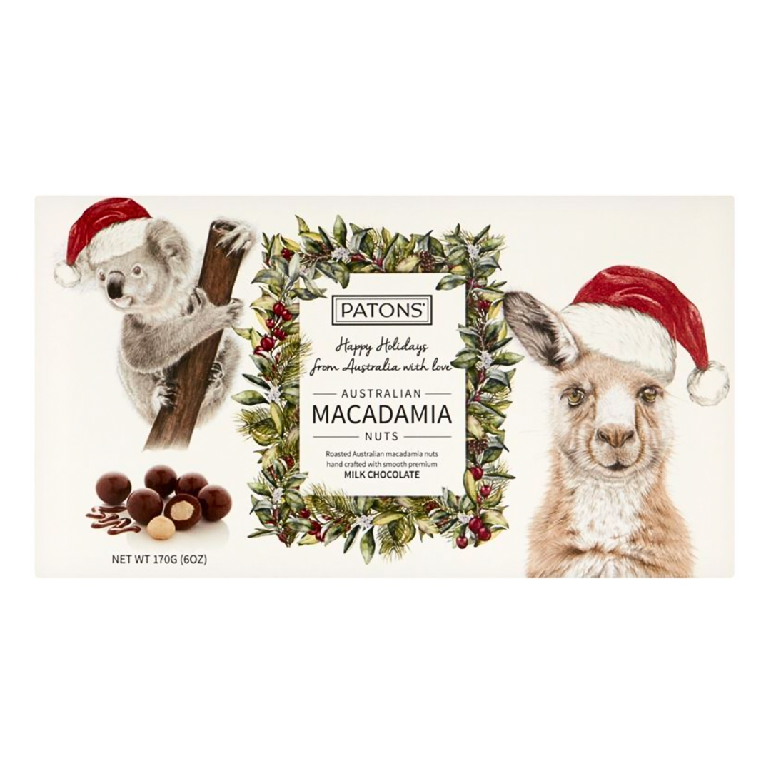 Patons Milk Chocolate Macadamia Christmas Box 170g