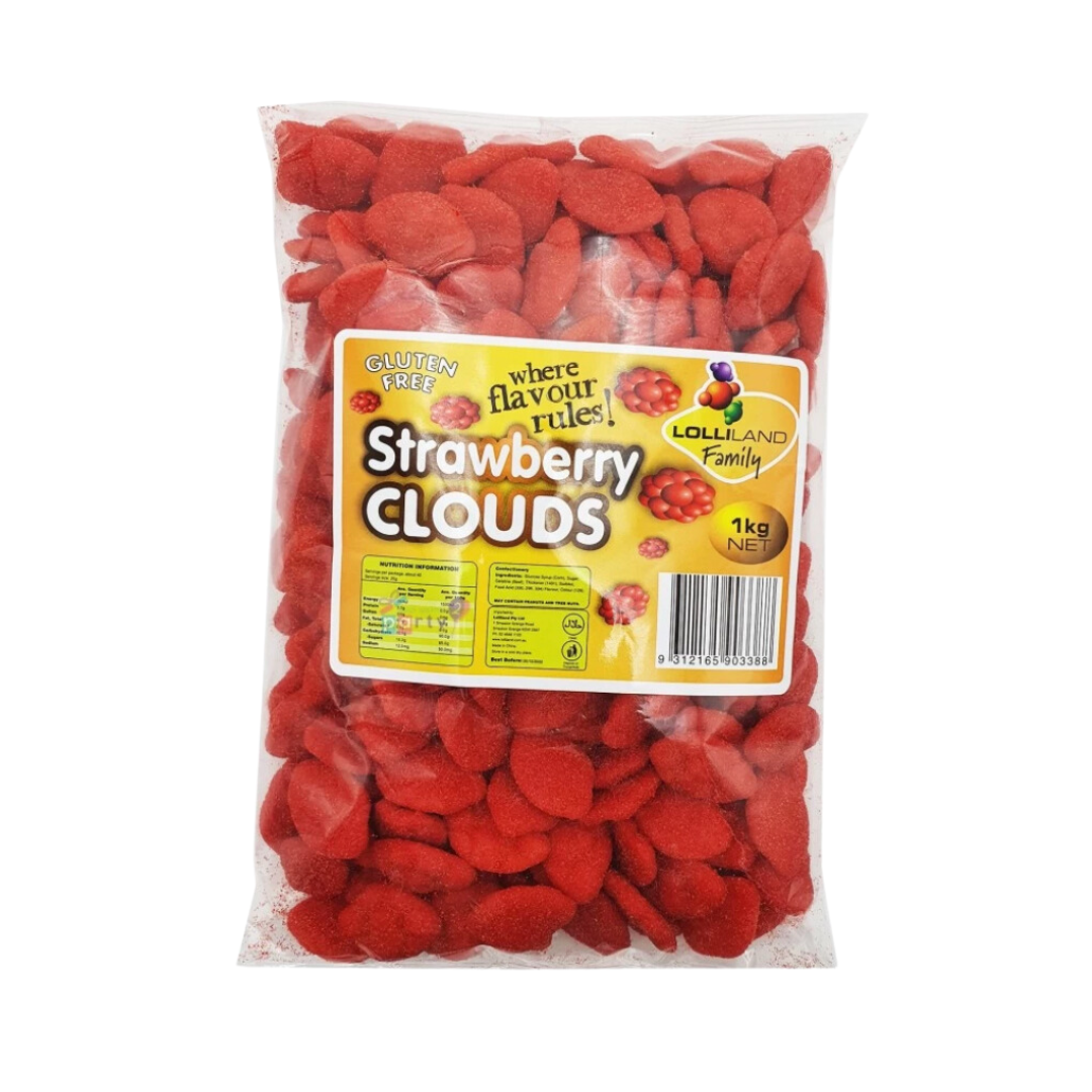 1kg Bag of Strawberry Cloud Lollies