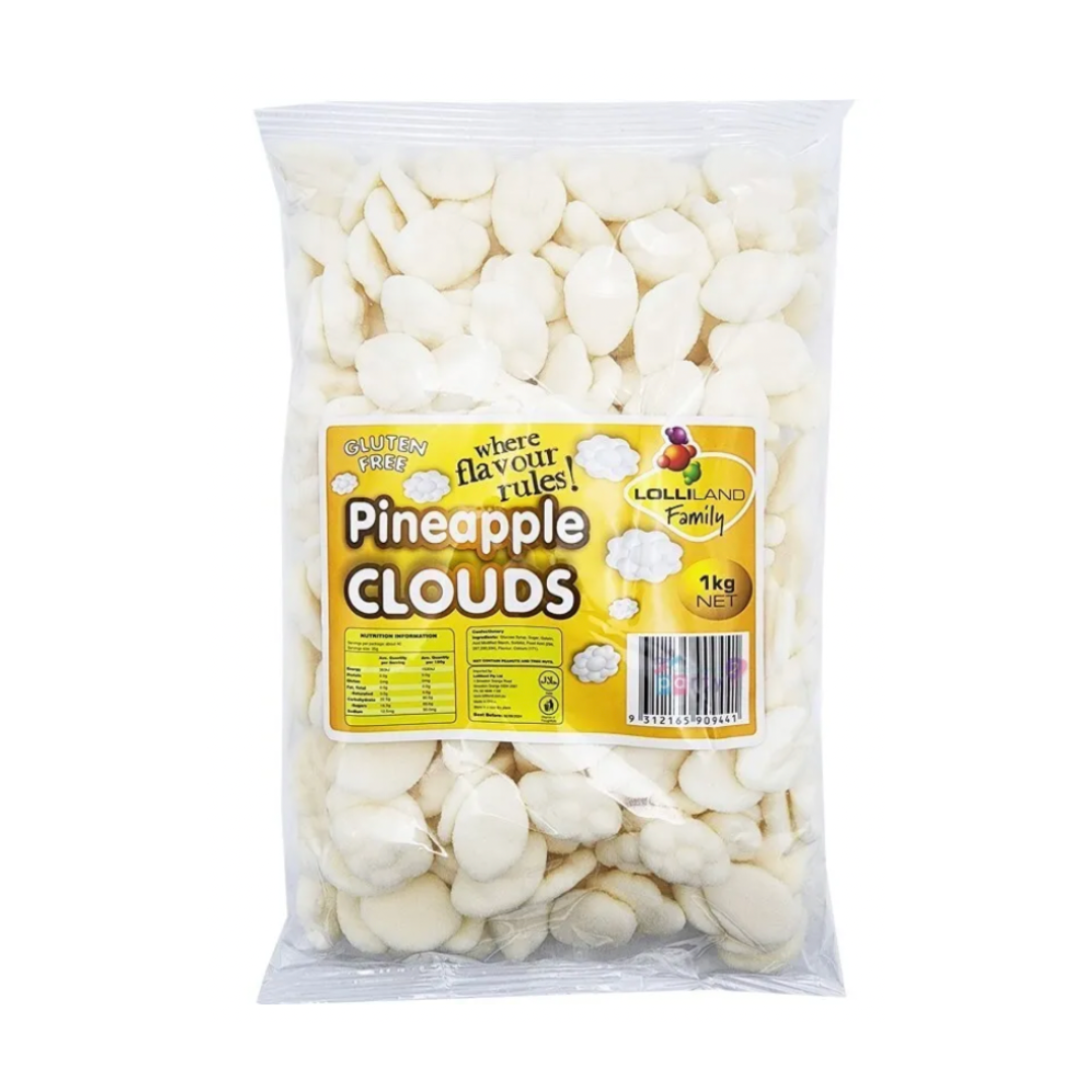1kg Bag of Pineapple Cloud Lollies