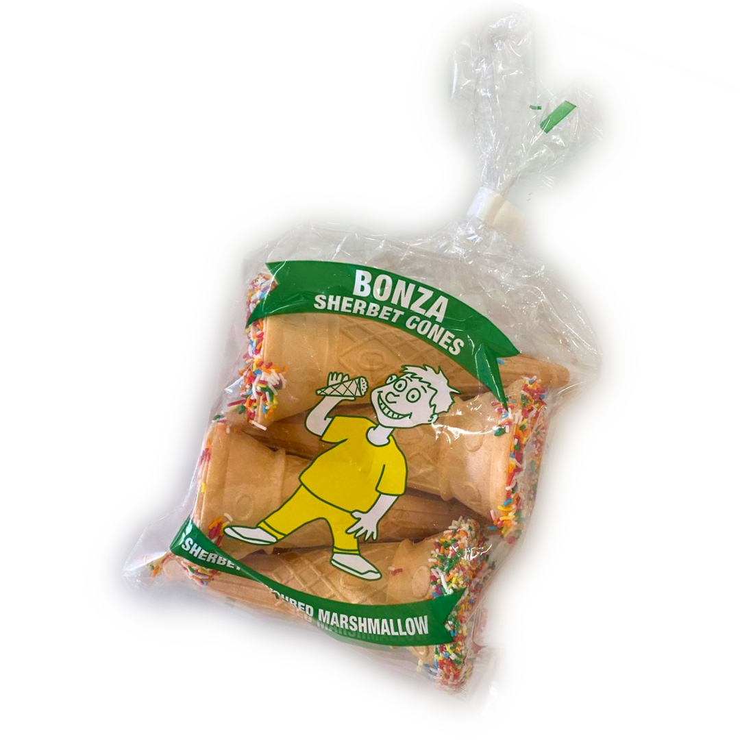 Bonza Marshmallow Sherbet Cones - 150g