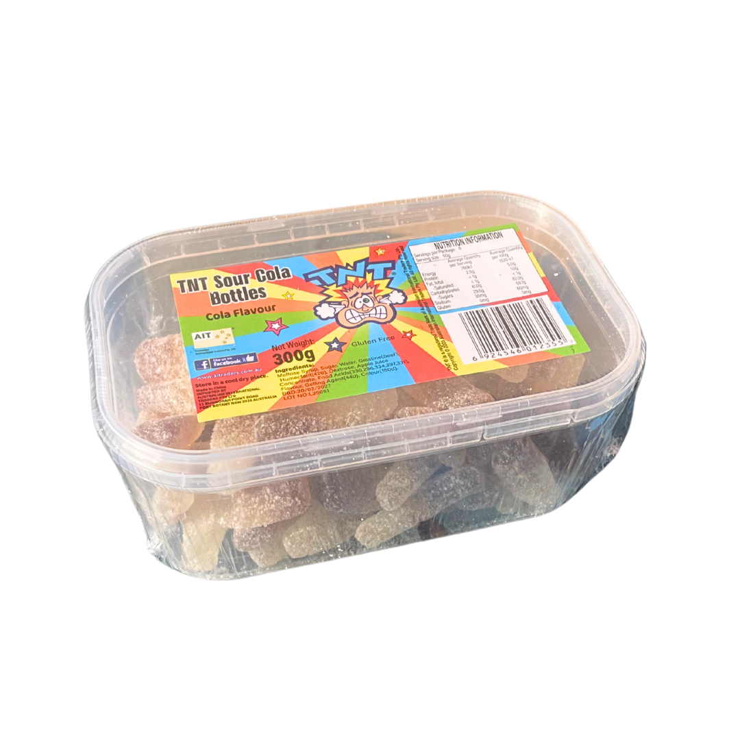 TNT Sour Cola Bottles Tub 300g