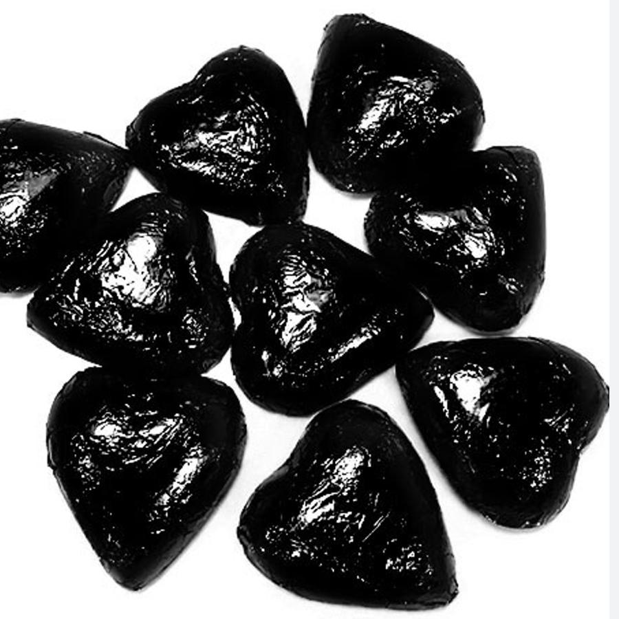 Milk Chocolate Love Hearts Black - 1kg