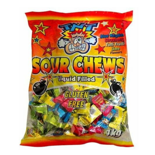 TNT Super Sour Chews - 1kg Bag