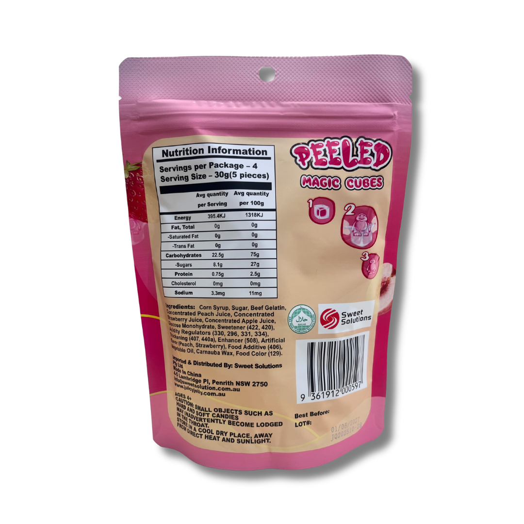 Peeled Magic Cubes Peach & Strawberry 120g