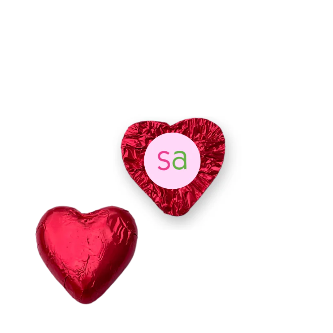 Personalised Milk Chocolate Heart - Mini 3.5cm 8g