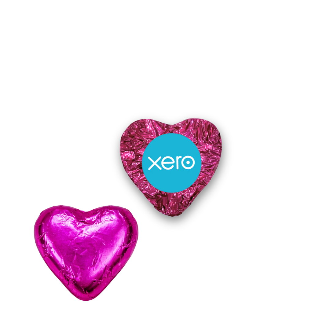 Personalised Milk Chocolate Heart - Mini 3.5cm 8g