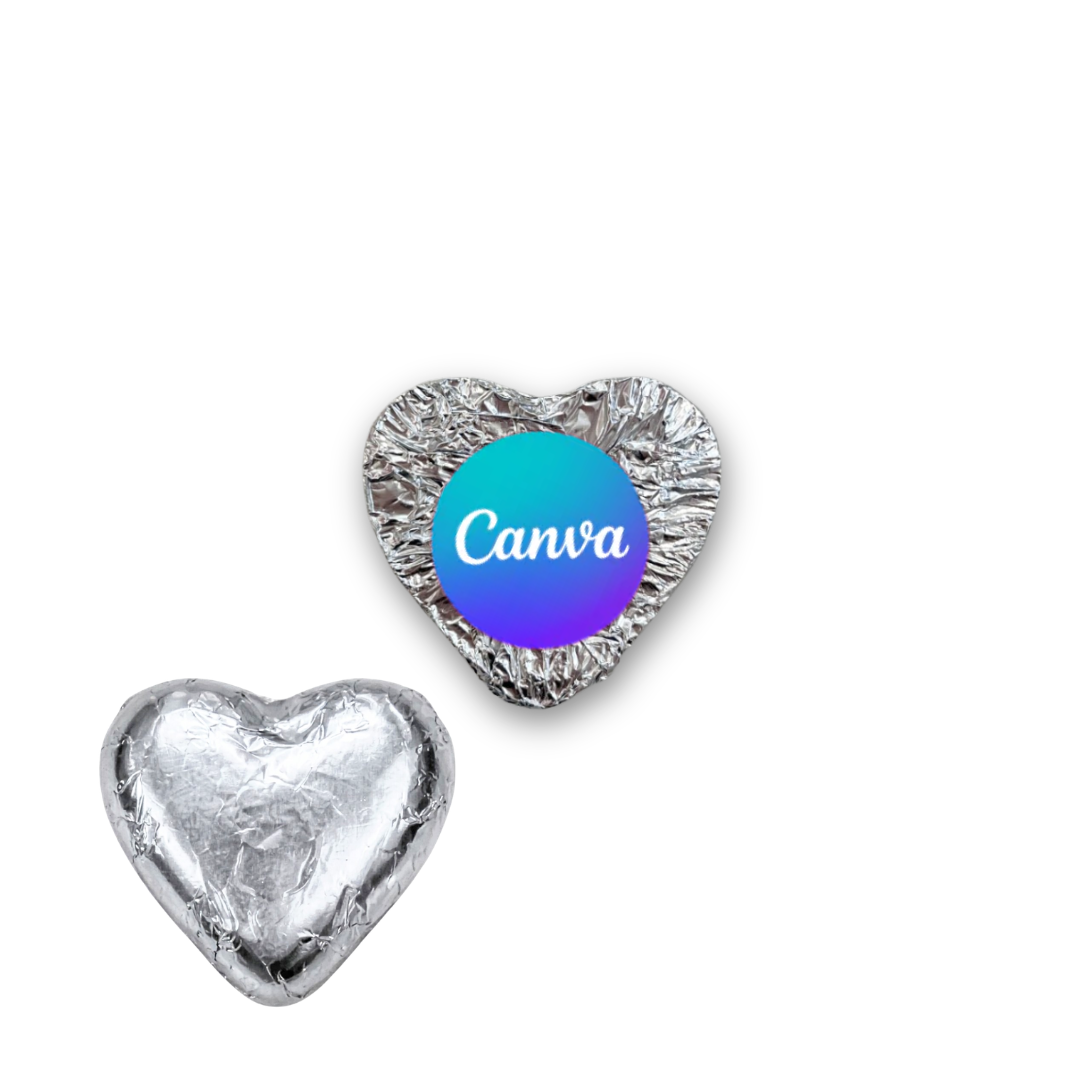 Personalised Milk Chocolate Heart - Mini 3.5cm 8g