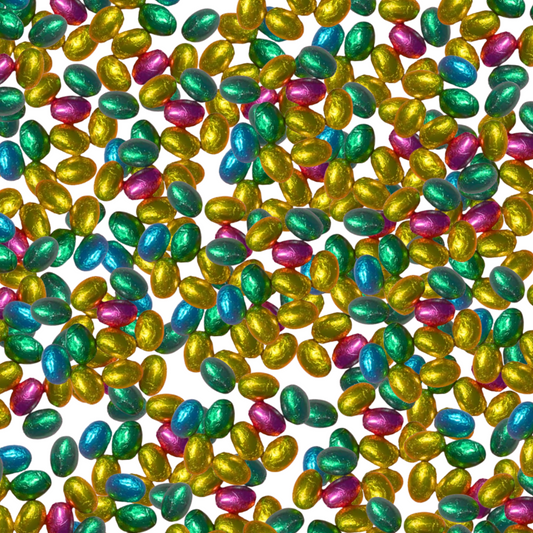 Solid Mini Milk Chocolate Easter Eggs -  Bulk Buy 540 Eggs - 1.8kg