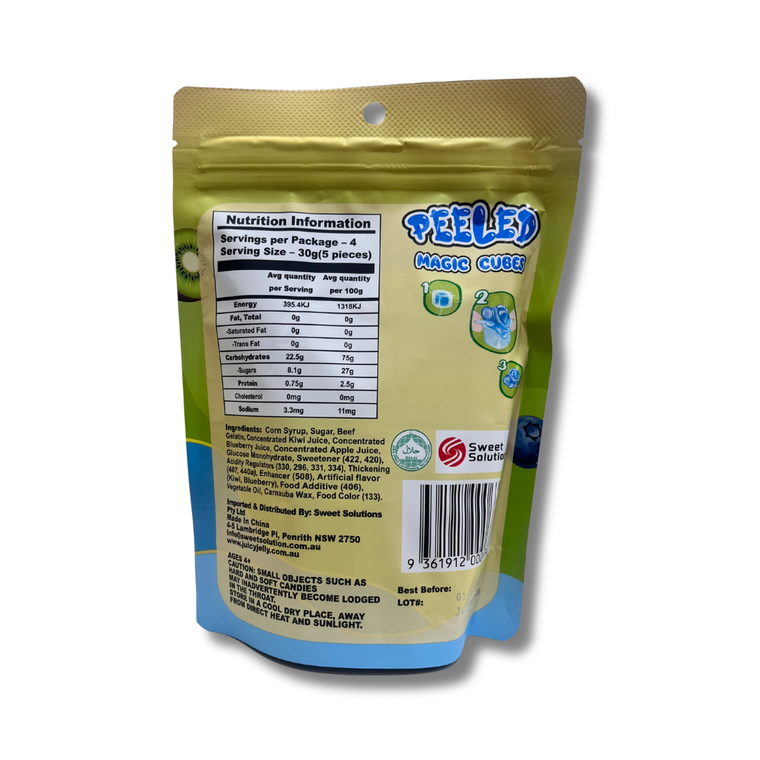 Peeled Magic Cubes Kiwi & Blueberry 120g