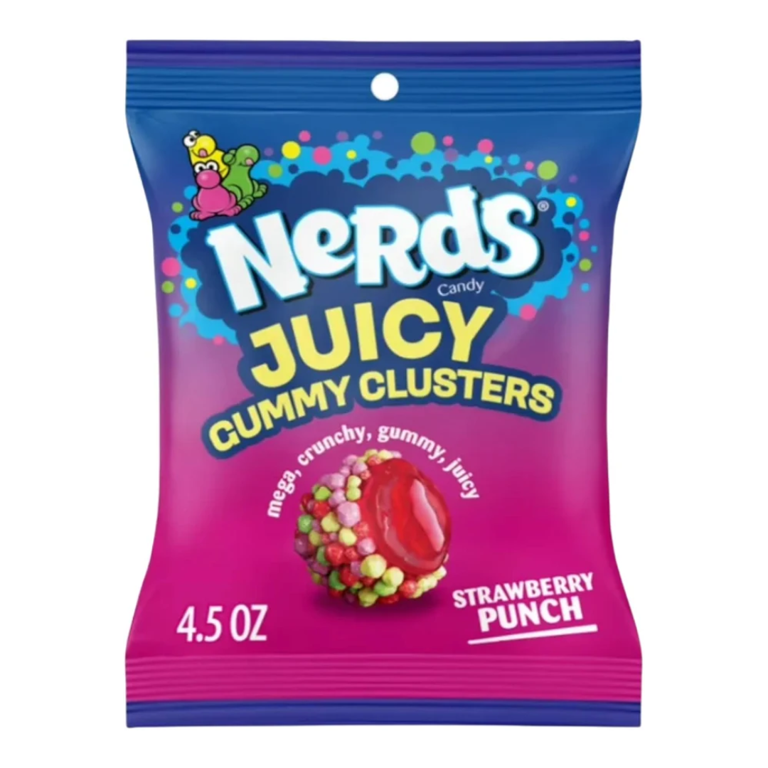 Nerds juicy gummy clusters strawberry punch 127g