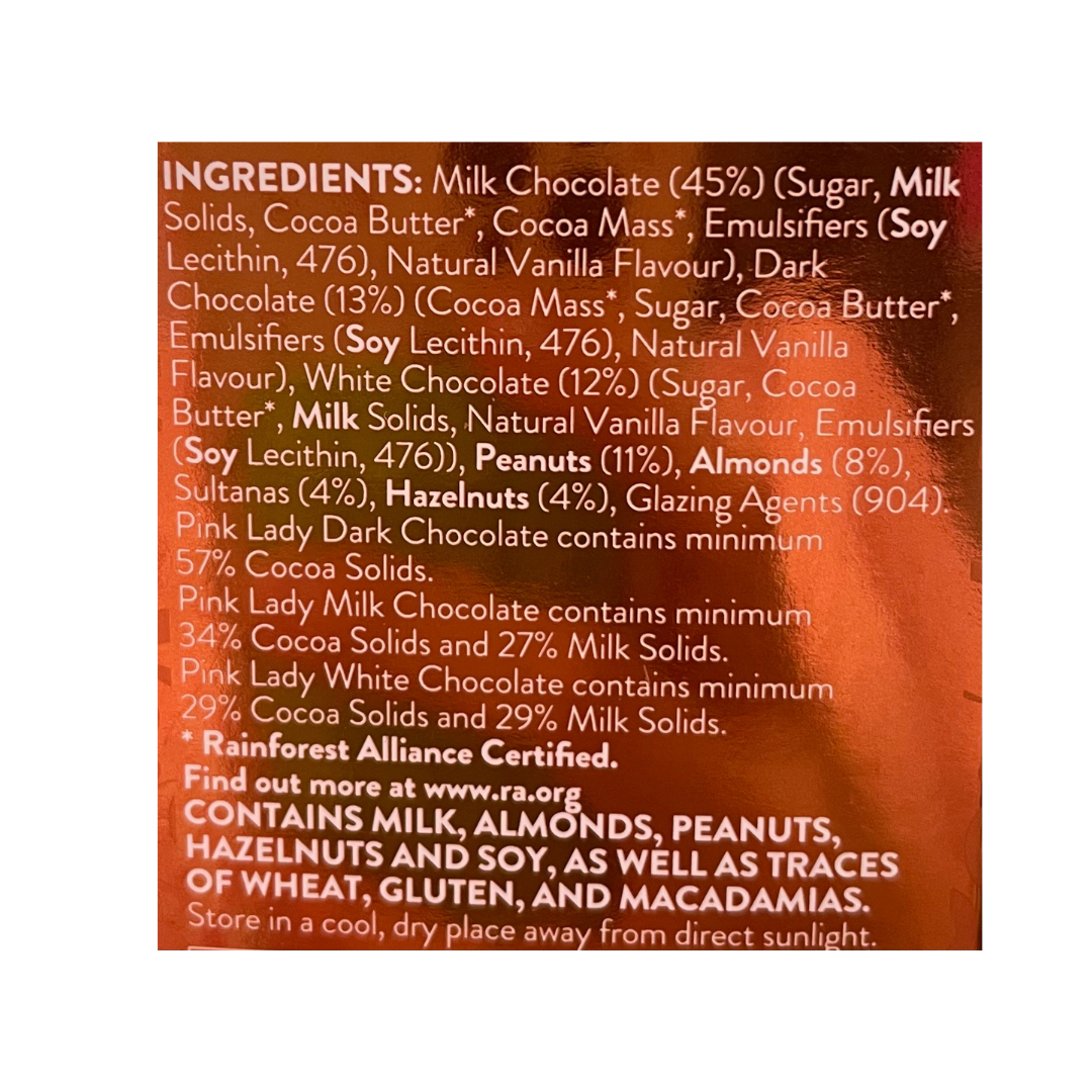Pink Lady Milk Chocolate Fruit and Nut Mix 200g