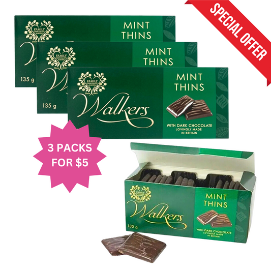 Walker's Mint Thins - 3 PACK BUNDLE