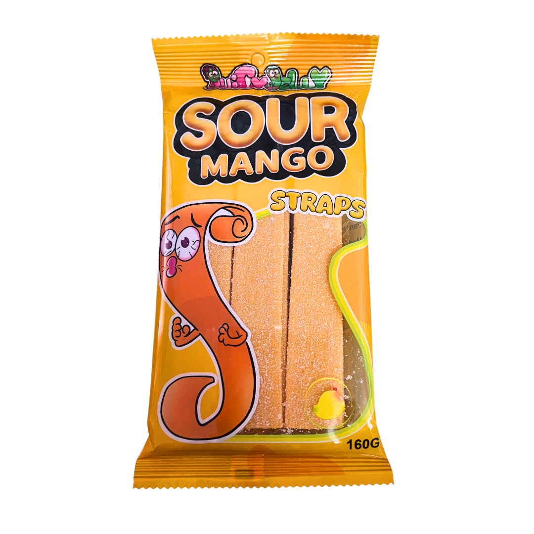 Juicy Jelly Sour Mango Straps 160g