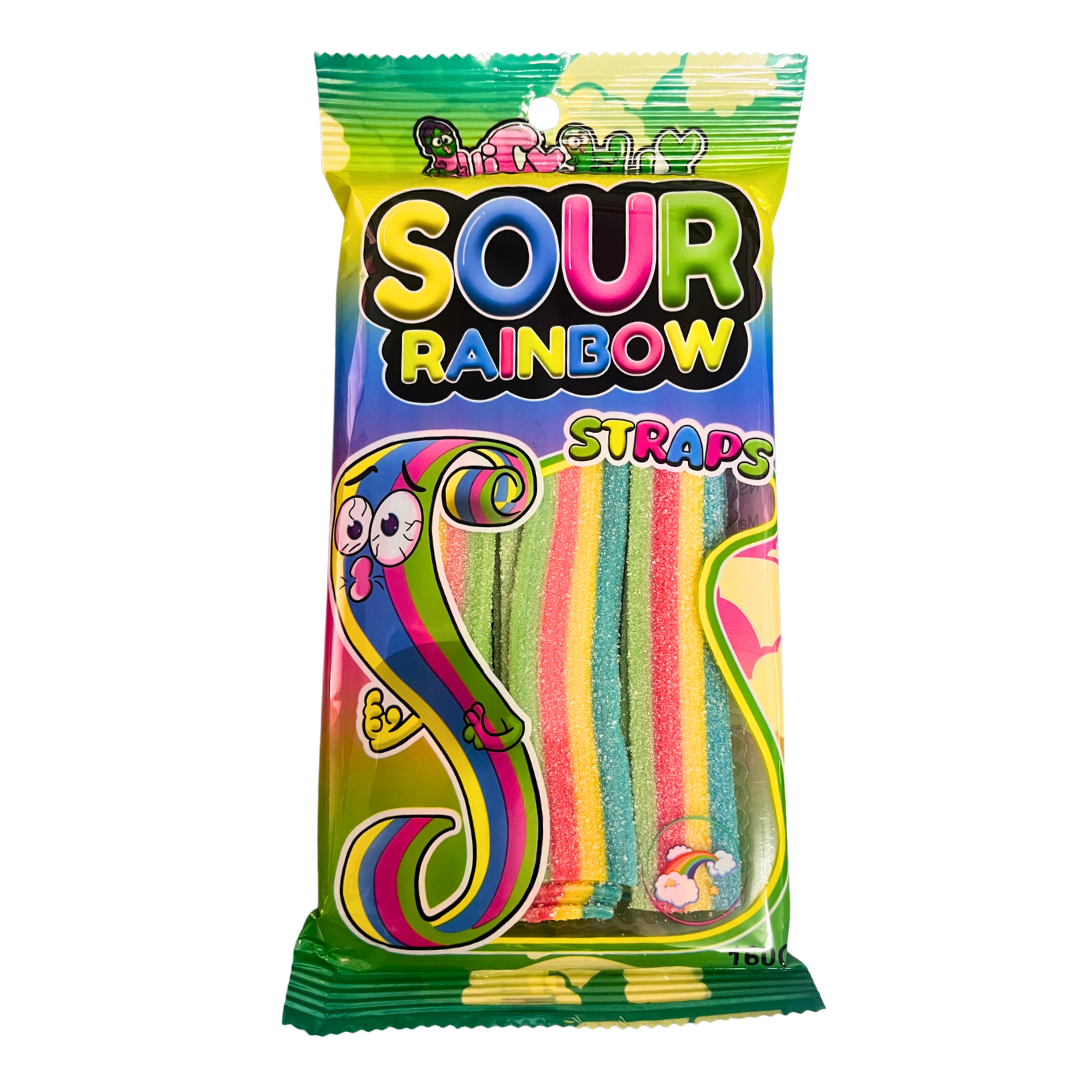 Juicy Jelly Rainbow Sour Straps 160g