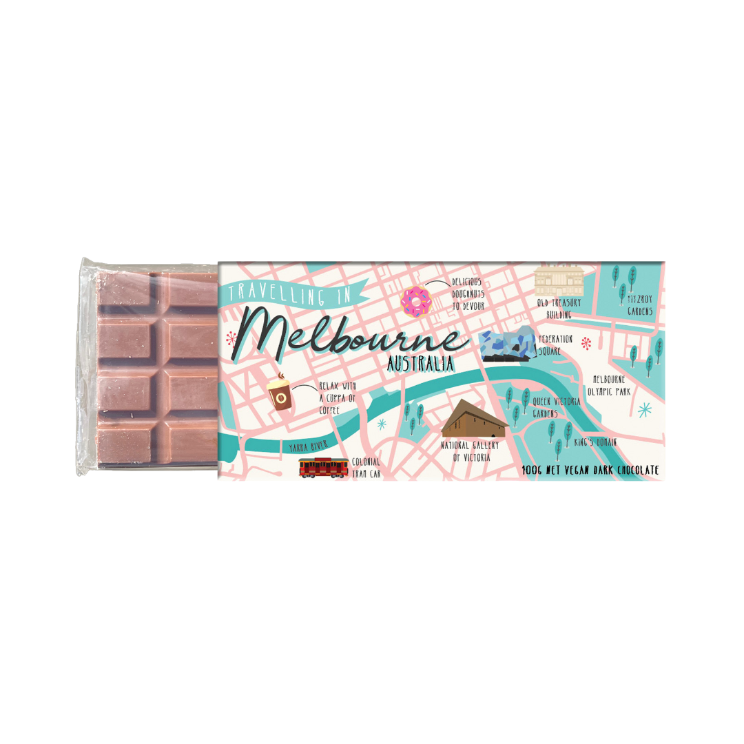 Melbourne Australia Milk Chocolate Block 100g