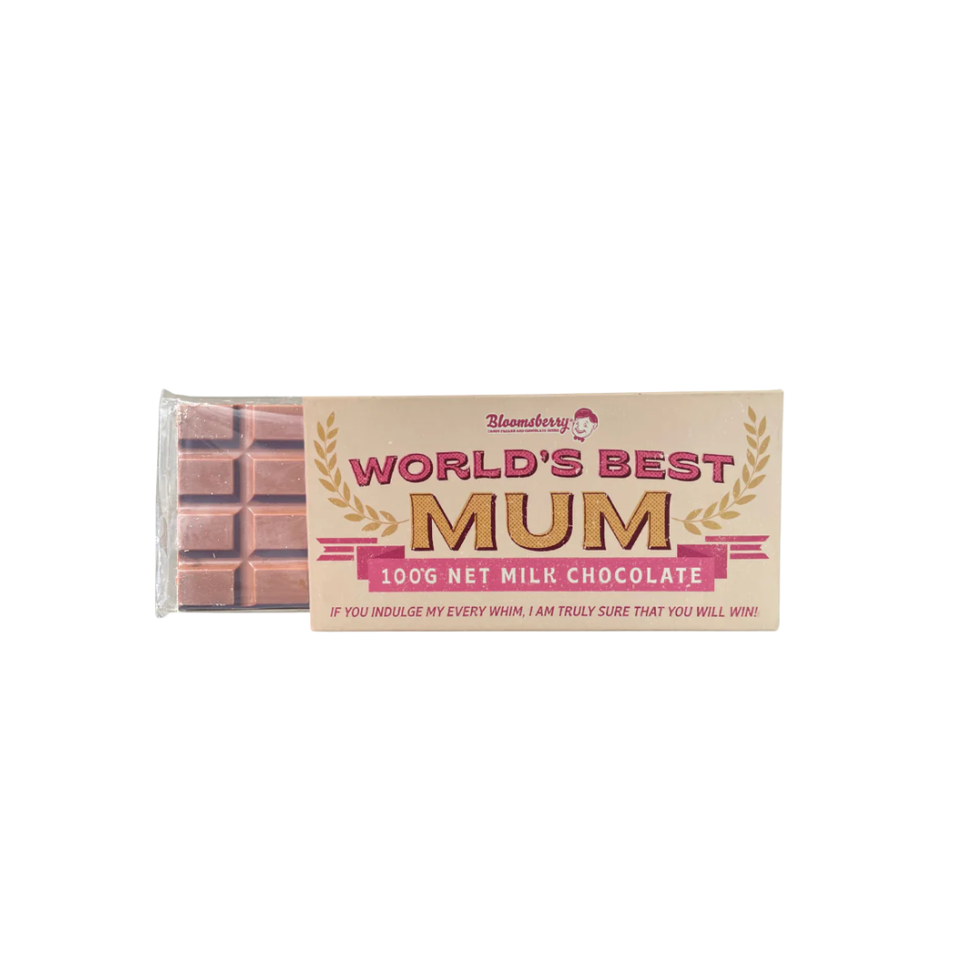 World's Best Mum Milk Chocolate Block 100g