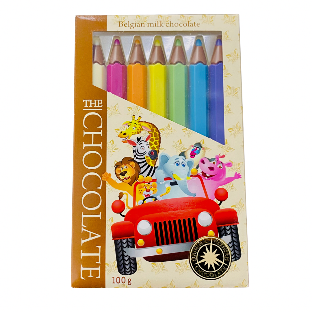 Giant Chocolate Pencils - Safari Animals Pack Design - 90g