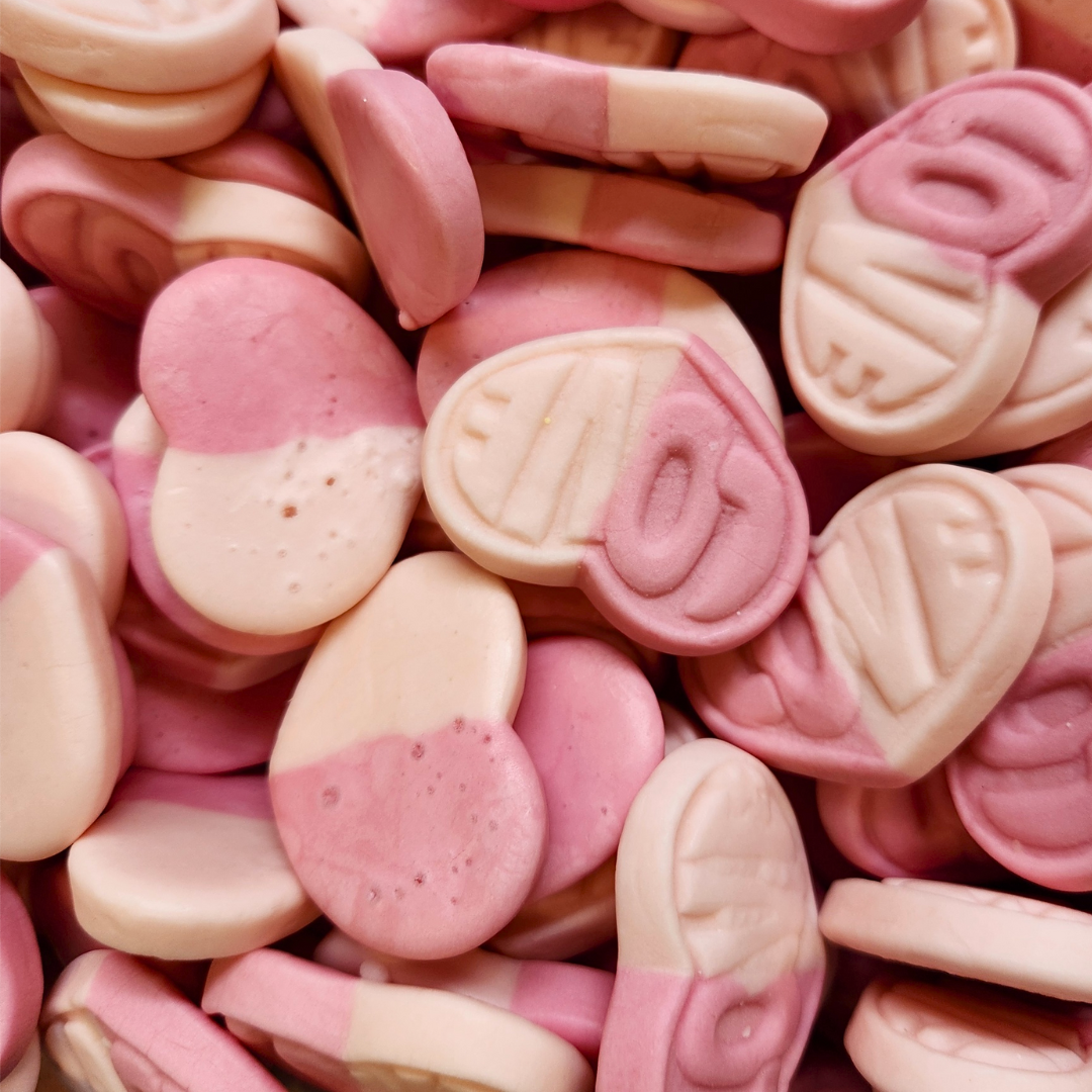 Swedish style candy sweet heart strawberry and vanilla 2.27kg