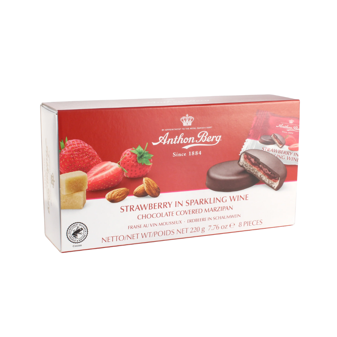 Anthon Berg Strawberries and Sparkling Wine Marzipan Chocolate 220g