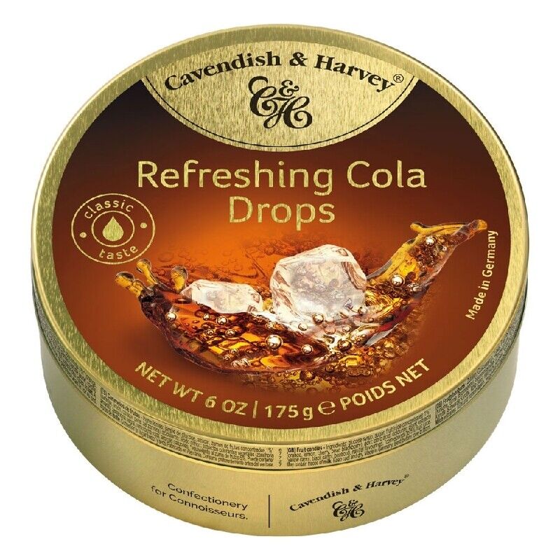 Cavendish & Harvey Travel Tin - Refreshing Cola Drops 175g