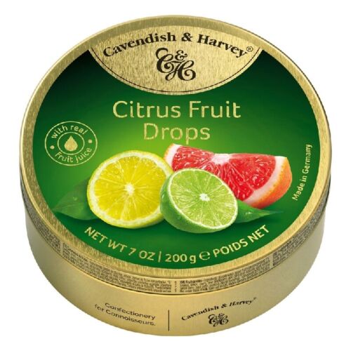 Cavendish & Harvey Travel Tin - Citrus Fruit Drops 200g