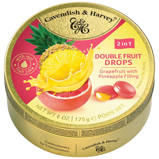 Cavendish & Harvey Travel Tin - Grapefruit with Pineapple Filling
