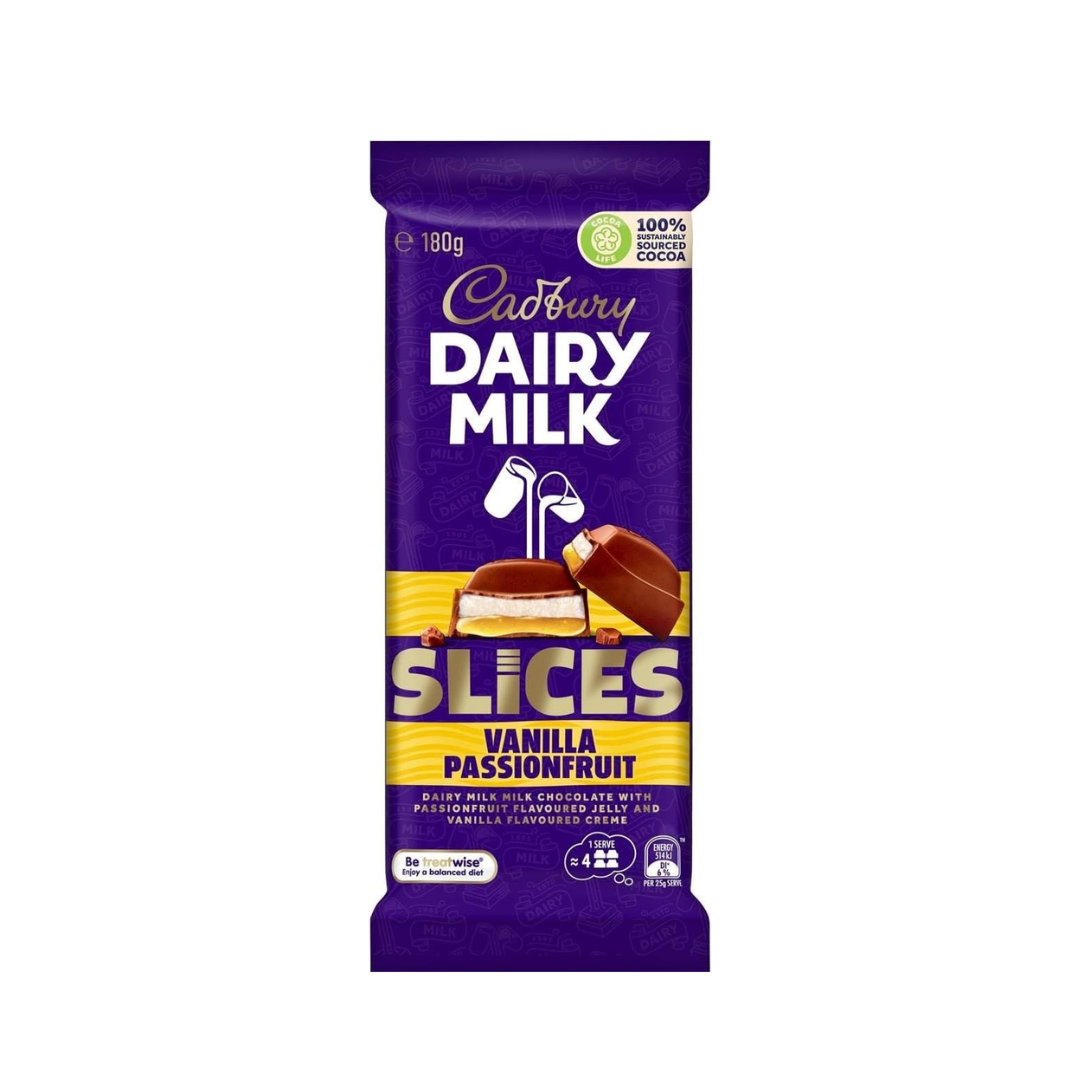 Cadbury passionfruit vanilla slices 180g (best before 27/1/26)