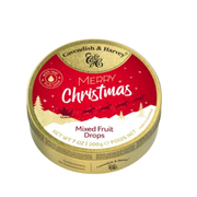 Cavendish & Harvey Merry Christmas Tin - Mixed Fruit Drops 200g