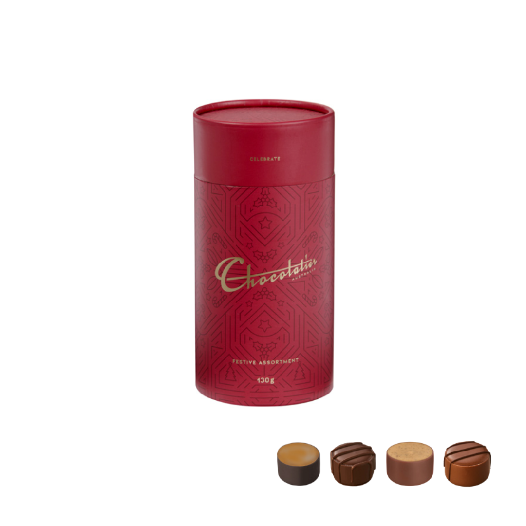 Chocolatier Festive Assortment Tube 130g