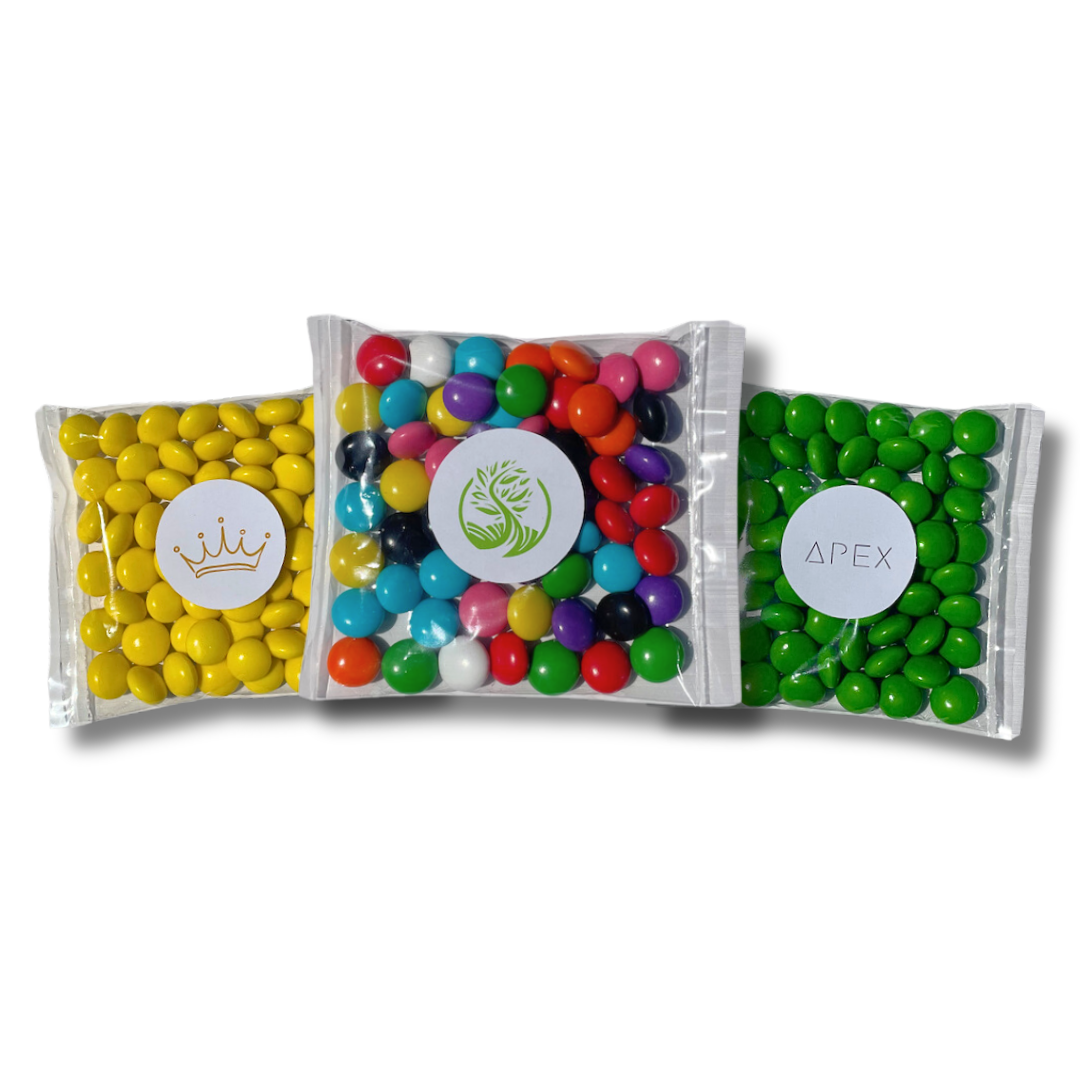 Personalised Mini Lolly Bags - Chocolate Buttons - 75g