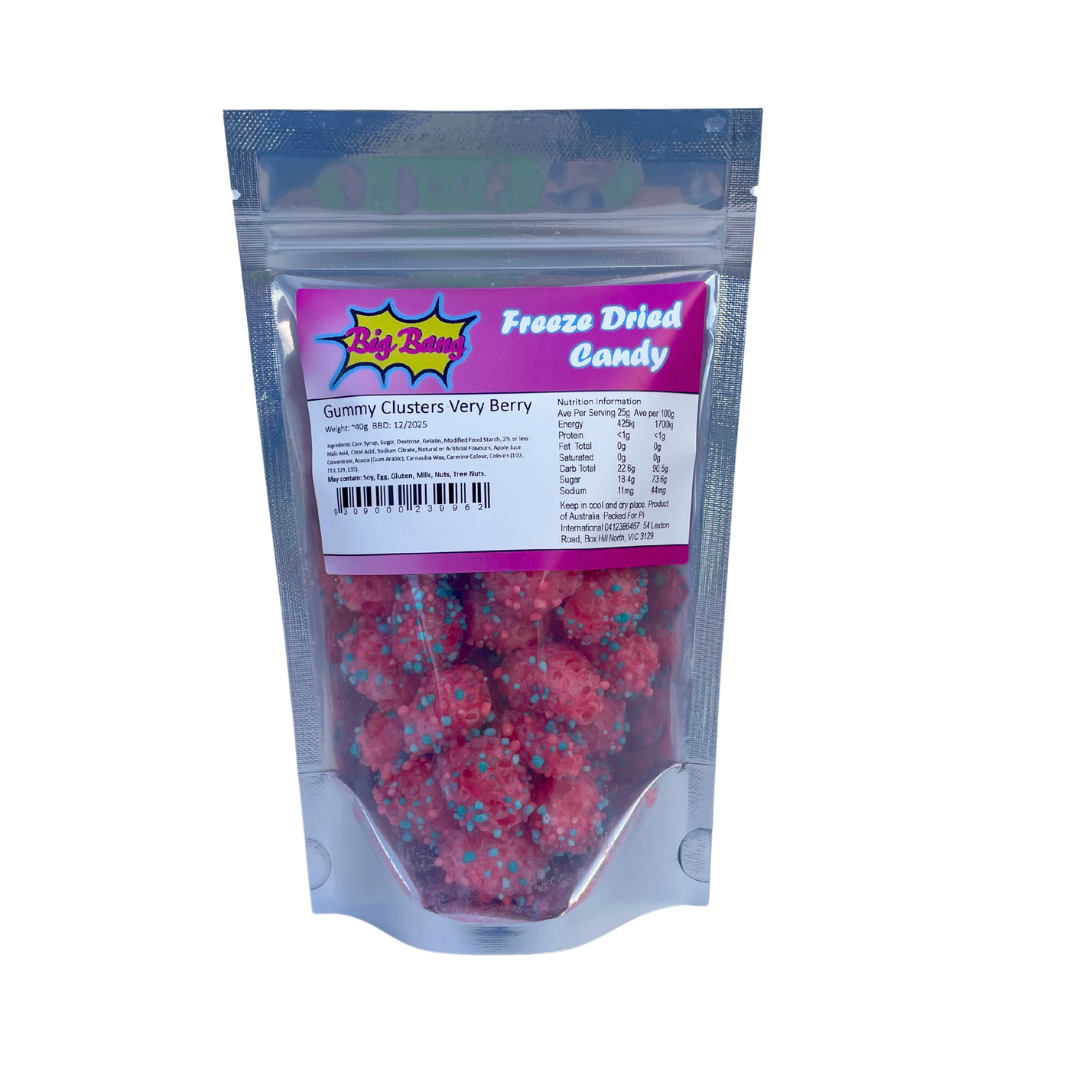 Big Bang Freeze Dried Gummy Clusters Very Berry - 40g