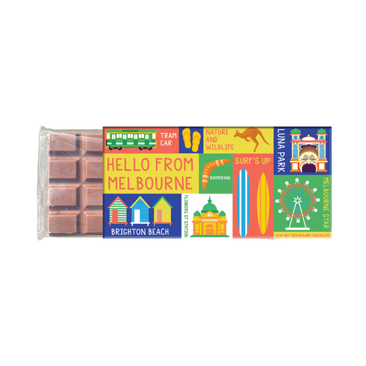 Hello From Melbourne Milk Chocolate Block 100g