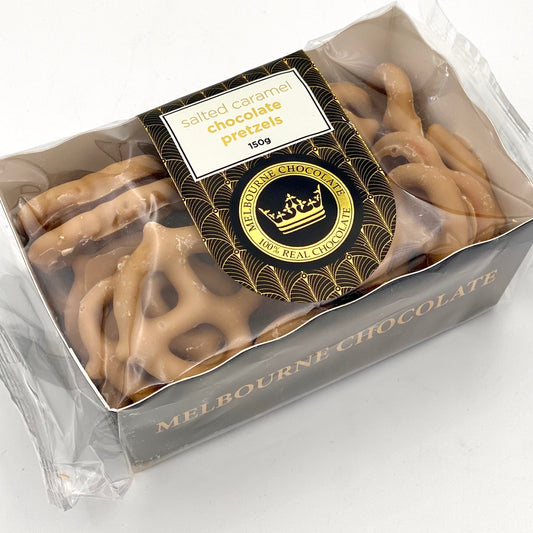 Salted Caramel Chocolate Pretzels 150g pack